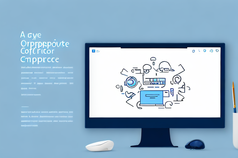 A desktop computer with a screenshot on the screen