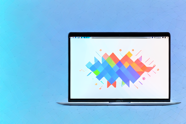 A macbook with a screenshot image on the screen