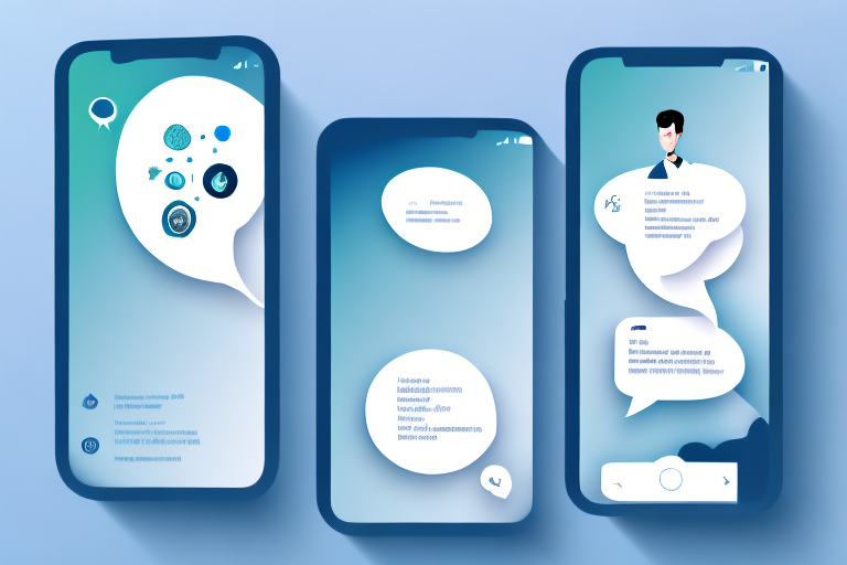 A smartphone displaying a beautifully designed whatsapp conversation