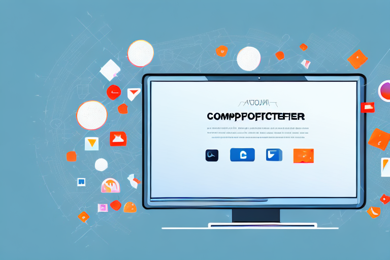 A computer screen with various screenshot tool icons floating around it