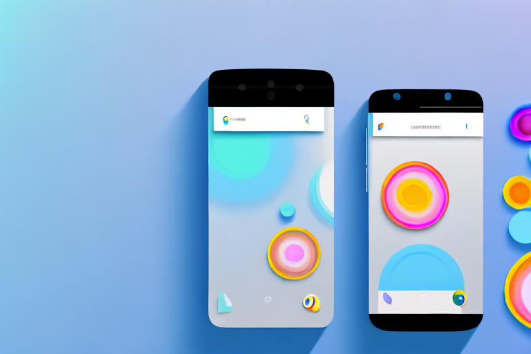 An android smartphone displaying a vibrant