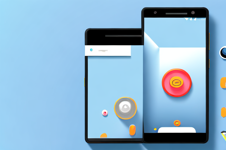 An android smartphone with the power and volume down buttons highlighted