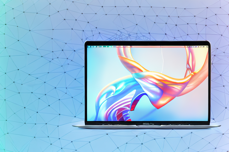 A macbook air with a screenshot on the screen