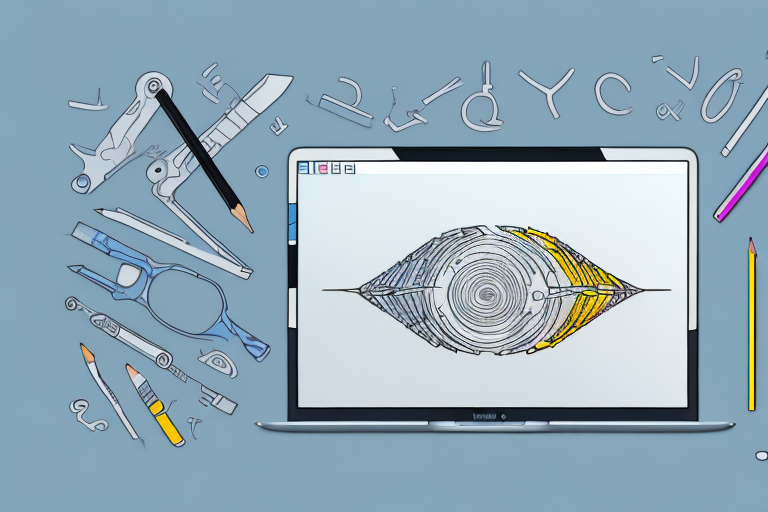 A mac computer with a screenshot image on the screen