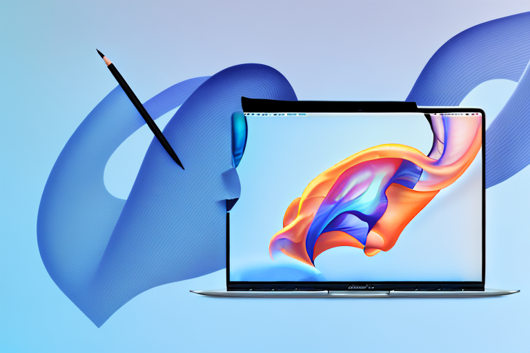 A macbook air with a screenshot image on the screen
