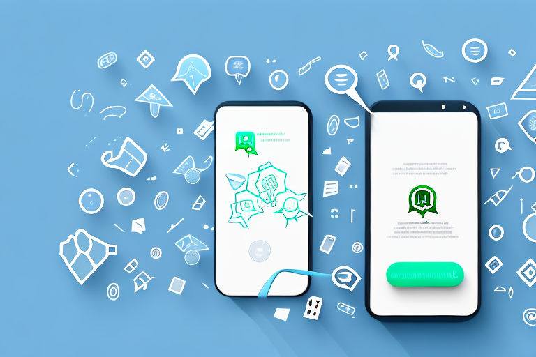 A smartphone displaying a whatsapp conversation screen with various editing tools like cropping
