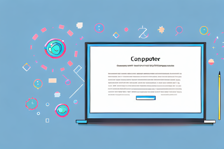 A computer screen displaying a screenshot with magnifying glass hovering over it