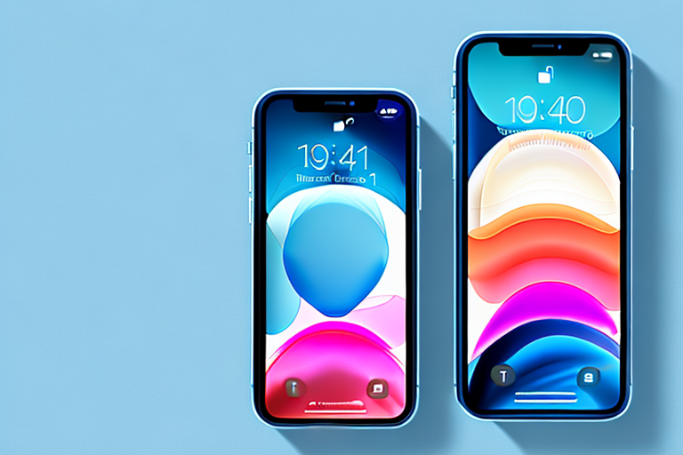 An iphone 11 displaying a screenshot with a subtle indication of movement