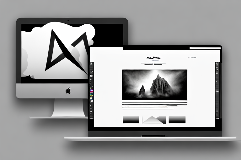 A mac computer screen displaying a colored image