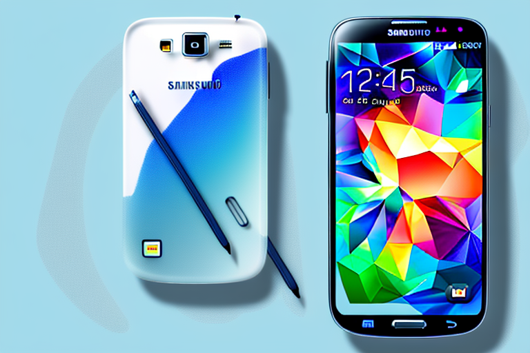 A samsung galaxy s3 smartphone with a vibrant screen