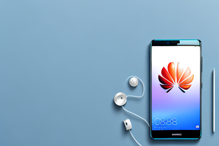 A huawei smartphone with the power and volume down buttons highlighted