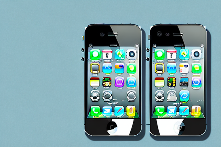 An iphone 4 displaying a vibrant screen