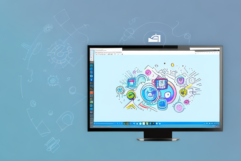 A windows 8.1 desktop screen with a prominent "print screen" button highlighted