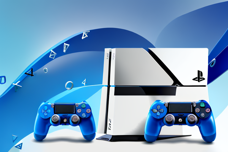 A ps4 console with a screenshot image on its screen