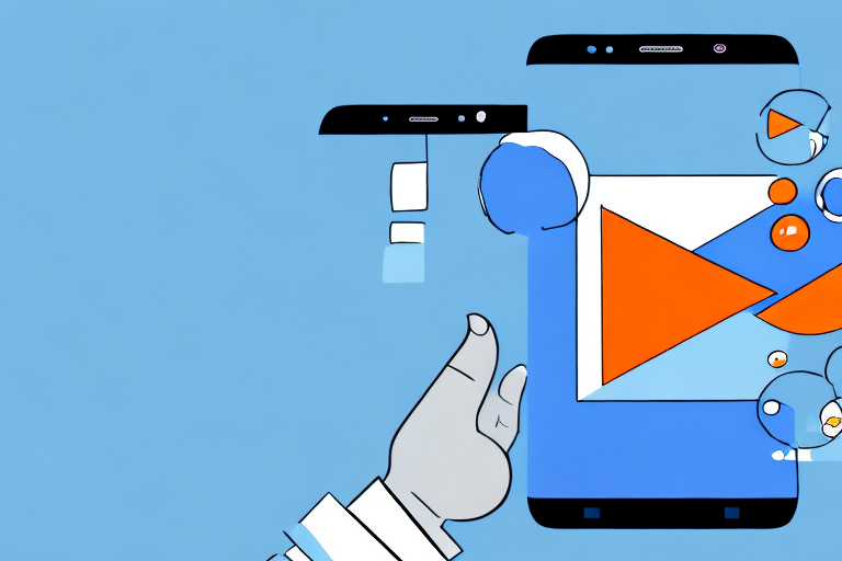 A samsung smartphone with a video playing on the screen