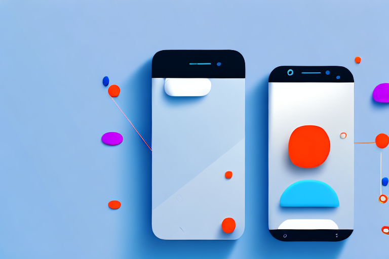 A smartphone screen displaying a colorful and dynamic app interface