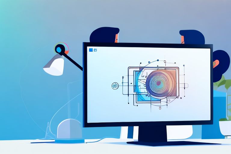 A computer monitor with a screenshot being taken