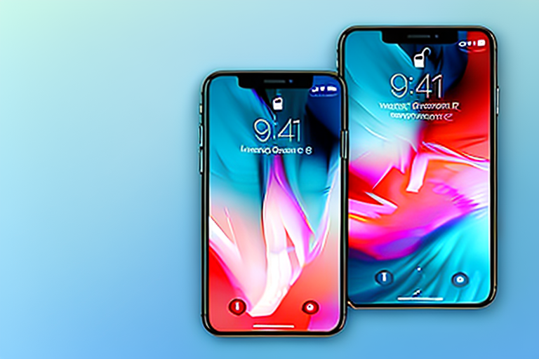 An iphone 8 with the power button and the volume up button highlighted