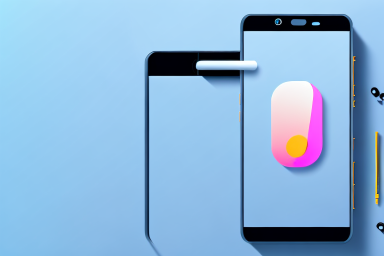 A smartphone with a glowing screen
