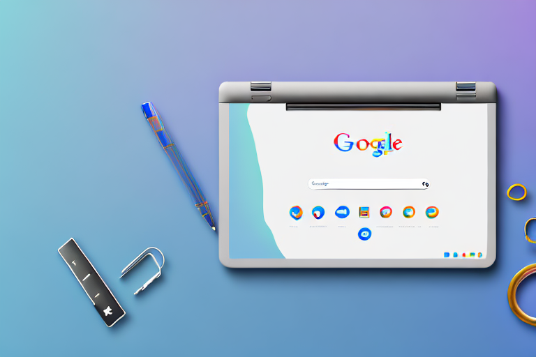 A chromebook with a stylized