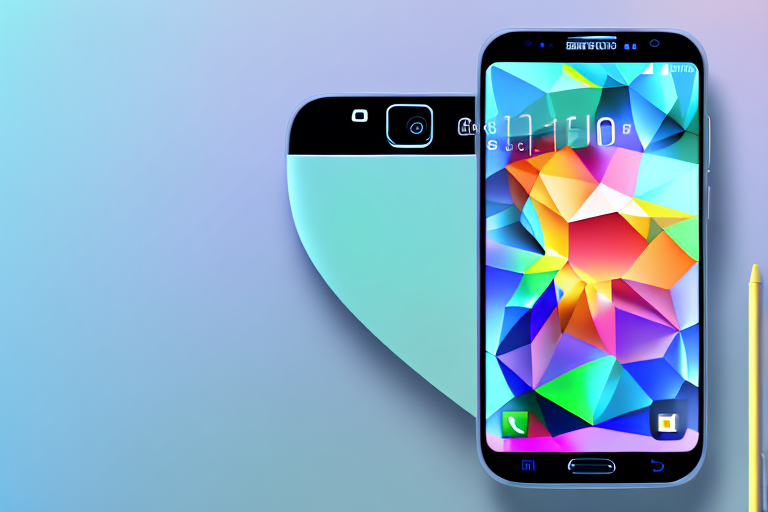 A galaxy s23 smartphone with a glowing screen
