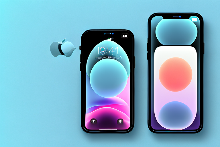 An iphone 12 pro max with a glowing screen