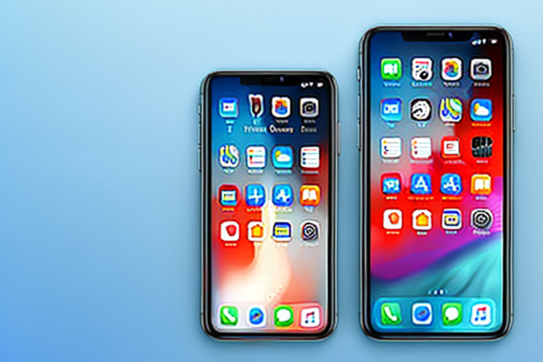 An iphone xs displaying a vibrant screen
