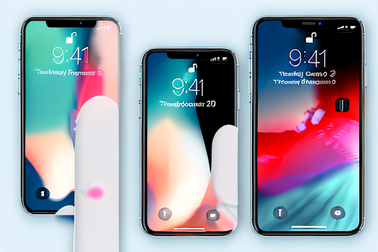 An iphone xs max with the side and volume buttons highlighted