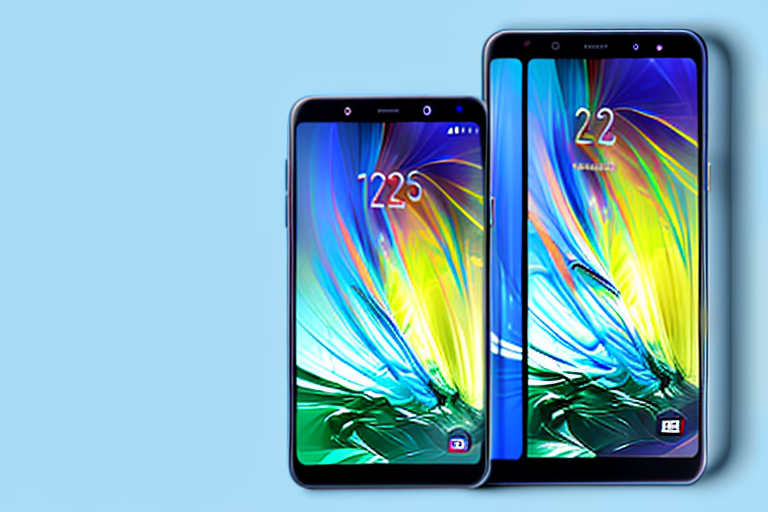 A samsung galaxy a52 smartphone with the power button and volume down button highlighted
