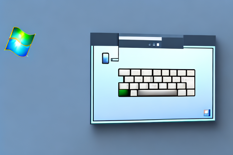 A windows xp computer screen with a highlighted 'print screen' key on a keyboard and an image file symbol