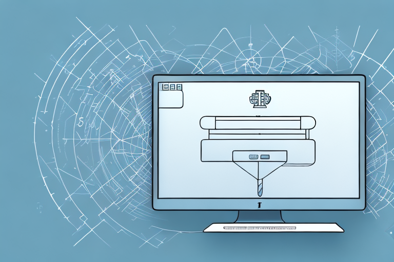 A mac computer with a series of arrows and symbols indicating the keys to press for taking a screenshot