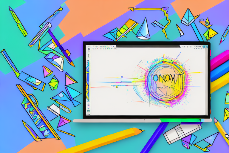 A computer screen displaying an open screenshot tool with various annotation features like arrows