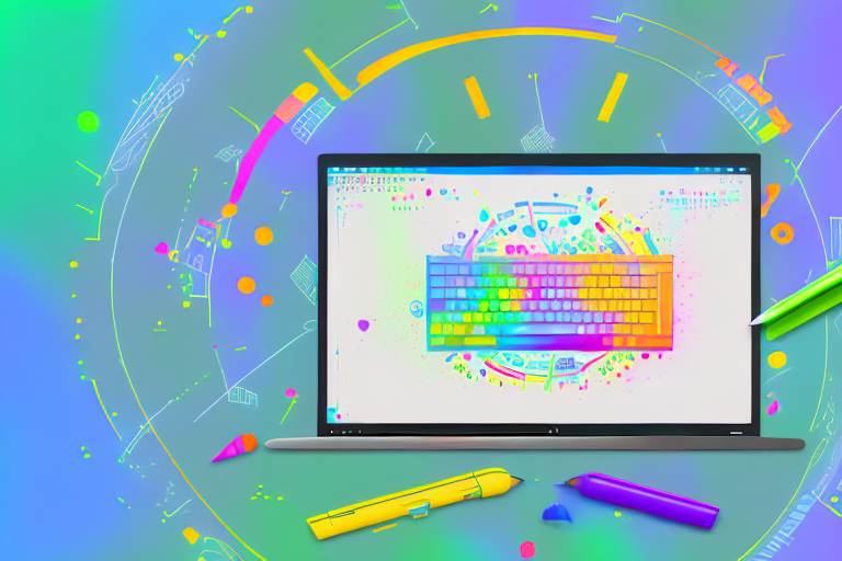 A windows computer screen displaying an open screenshot markup tool with various editing tools like arrows