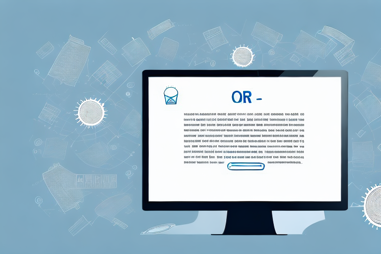 A computer screen displaying a screenshot with a magnifying glass hovering over it