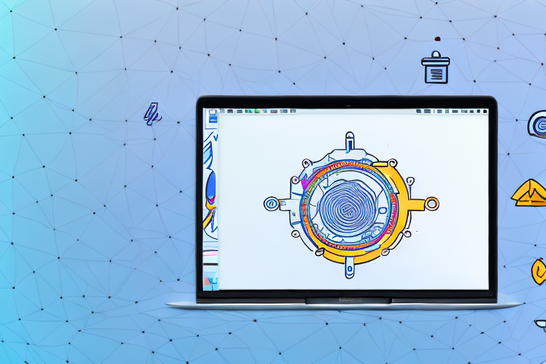 A macbook with a screenshot tool interface displayed on the screen