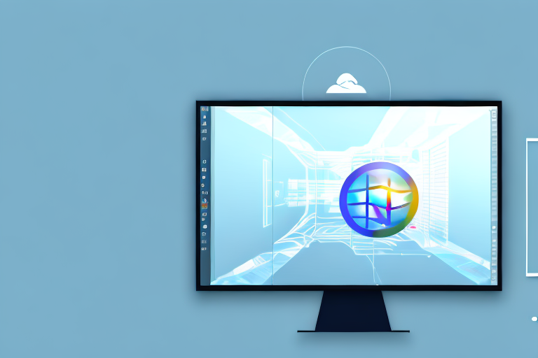 A computer with windows interface on the screen