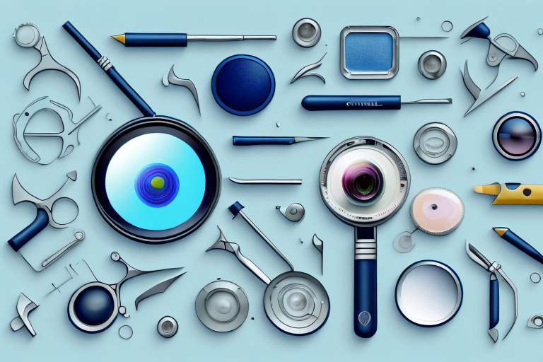 Five different tools (such as a camera