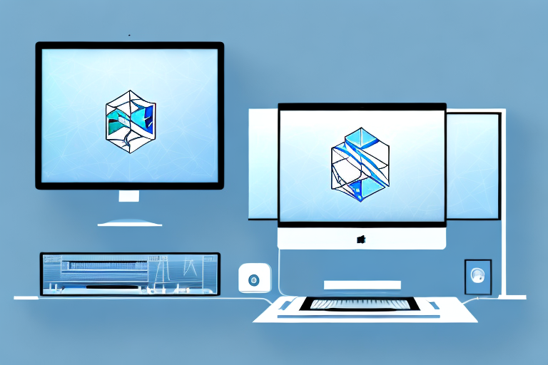 A mac computer and a windows computer side by side
