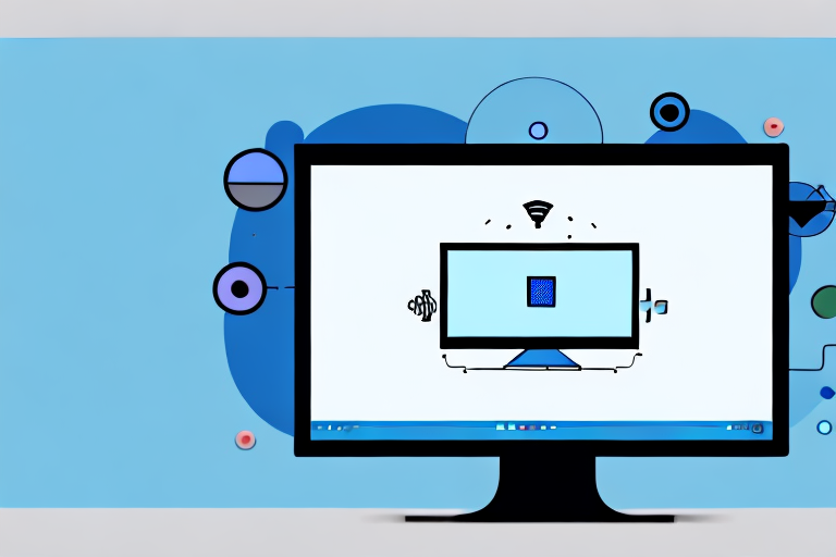 A computer monitor displaying a remote desktop interface