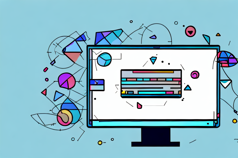 A computer screen with a snipping tool icon floating above it