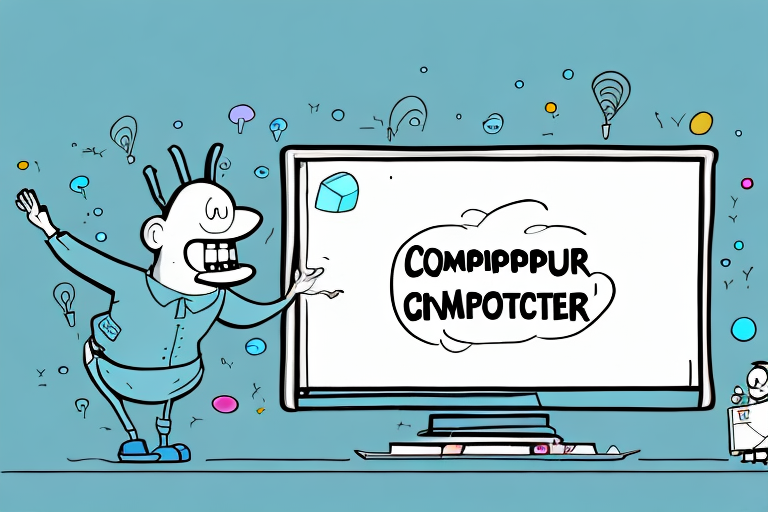 A computer screen capturing a funny scene from a popular cartoon