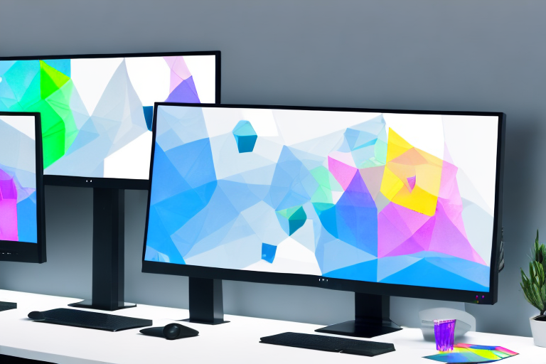 Two computer monitors side by side