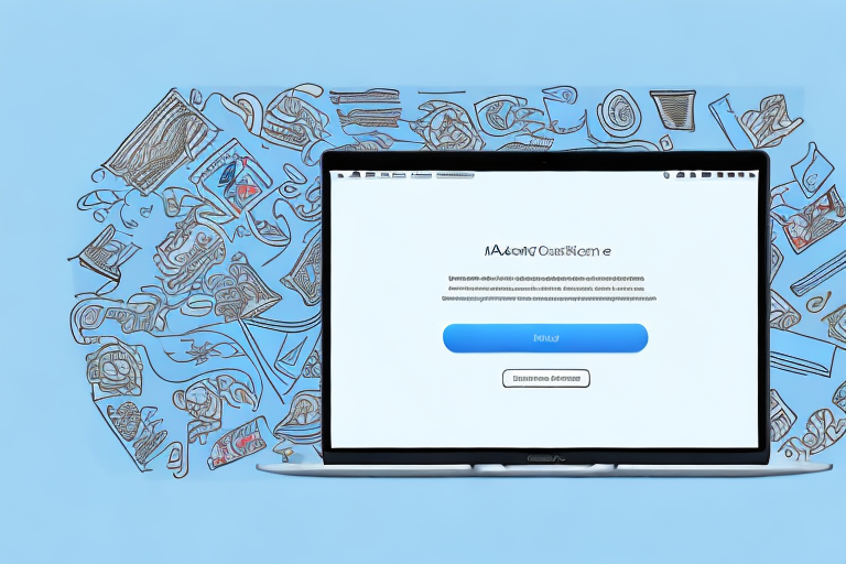 A macbook with screenshots on the desktop and a trash bin icon highlighted to signify deletion