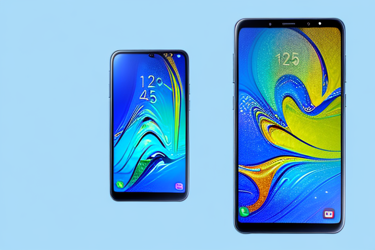 A samsung a53 smartphone with a glowing screen