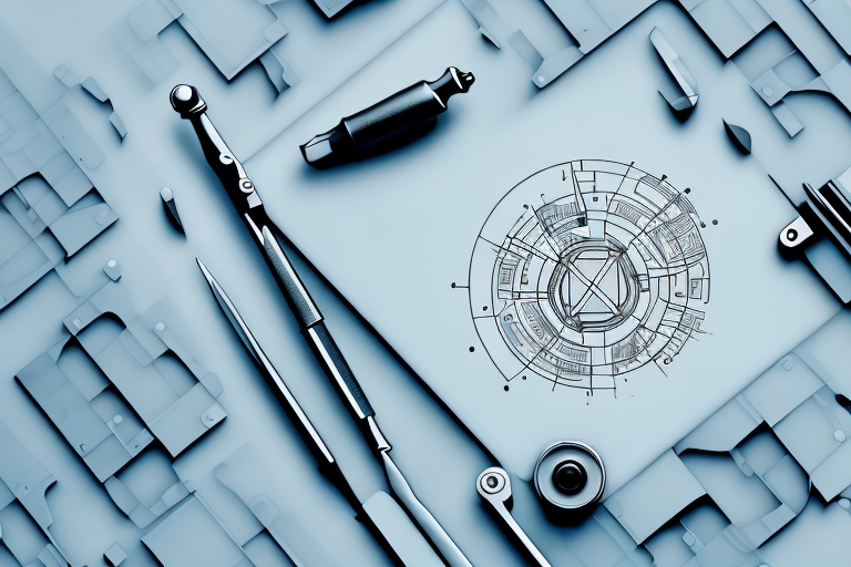 A macbook with different tools like a magnifying glass and screwdriver around it