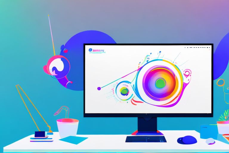 A dual monitor setup