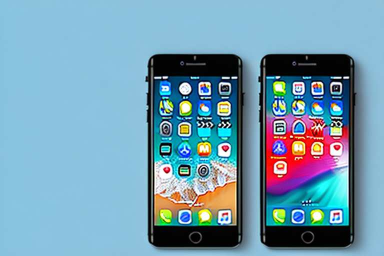 An iphone 7 displaying a vibrant screen